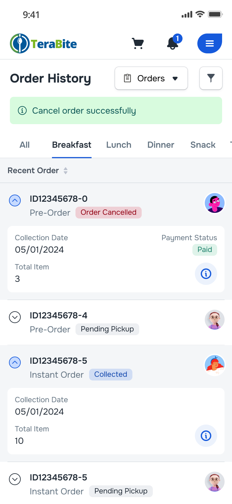 Pre-order status is updated