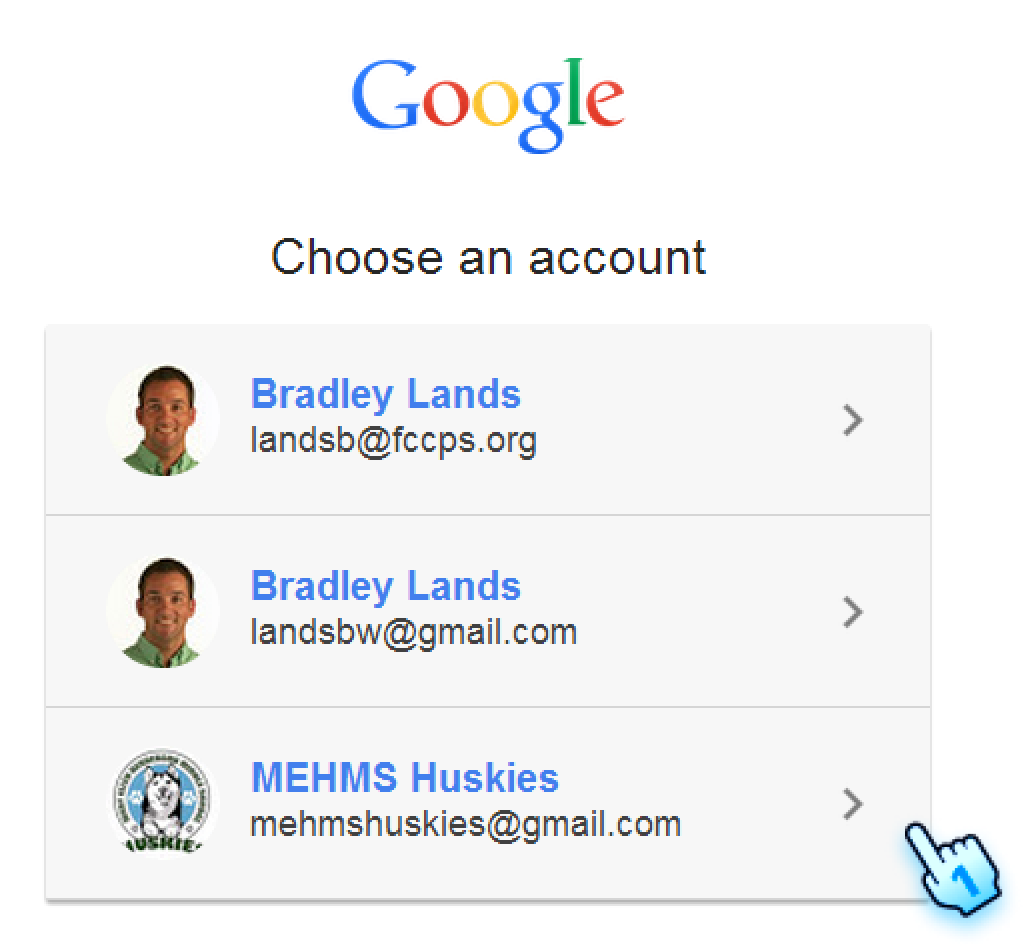 Select Google Account