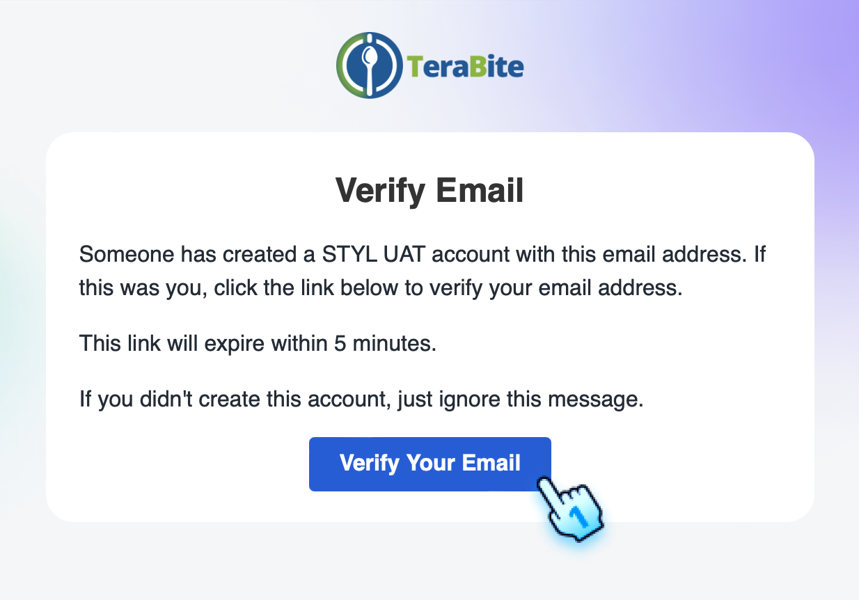 Tap on verification link to complete the process
