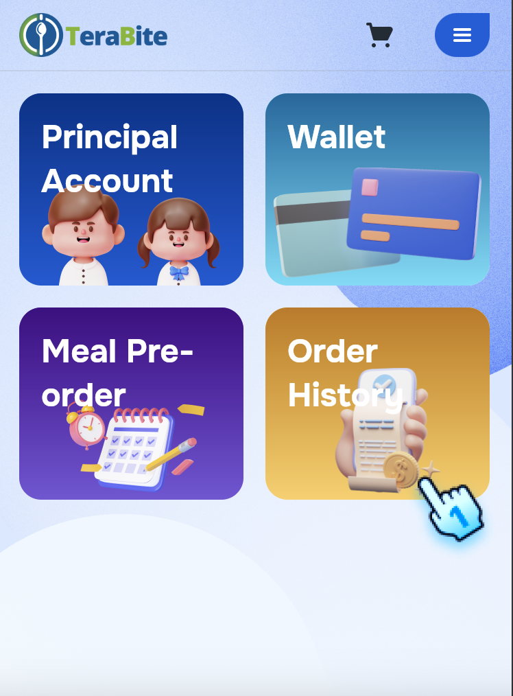 Navigate to Order History from Menu