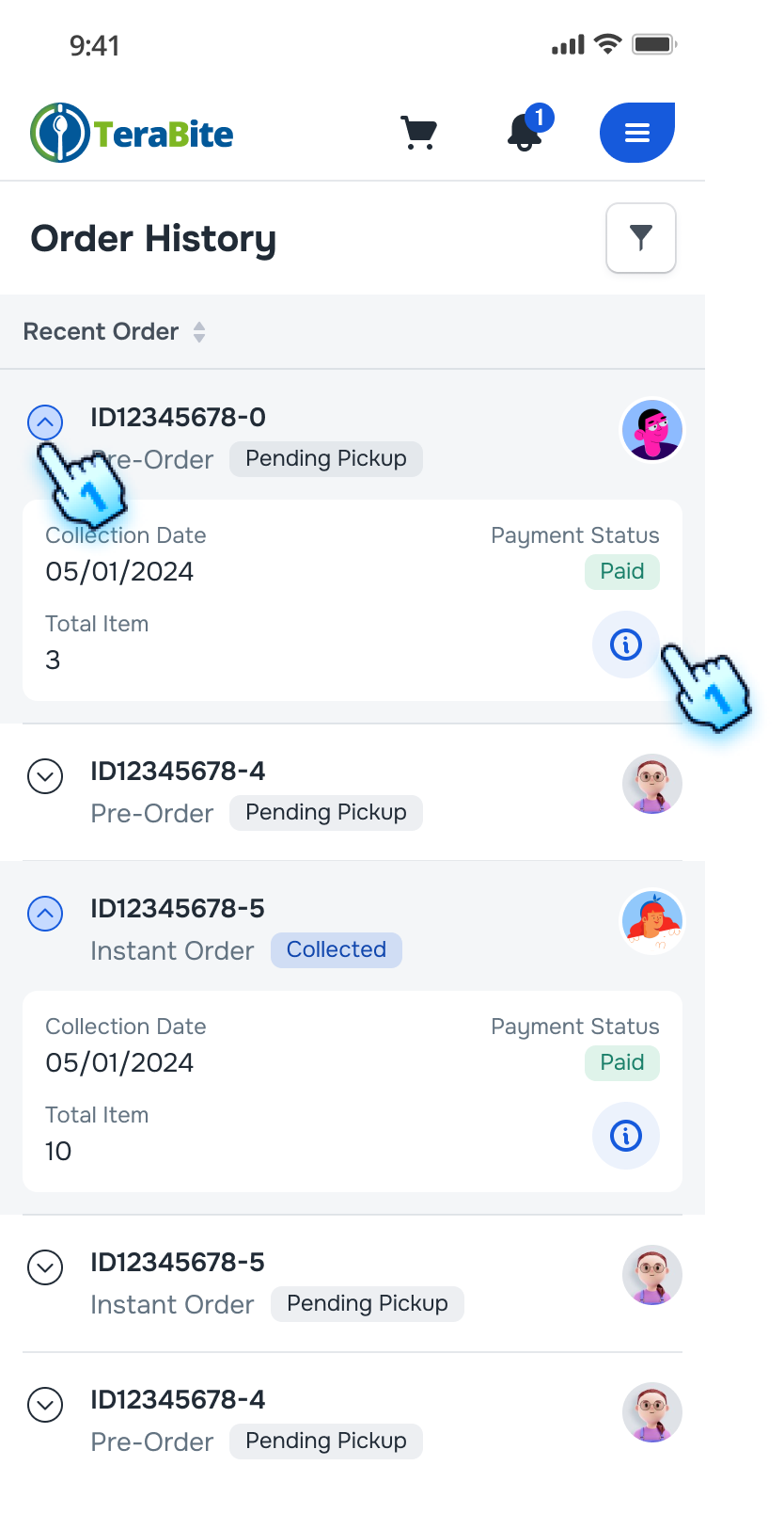 View Order History and Order Detail