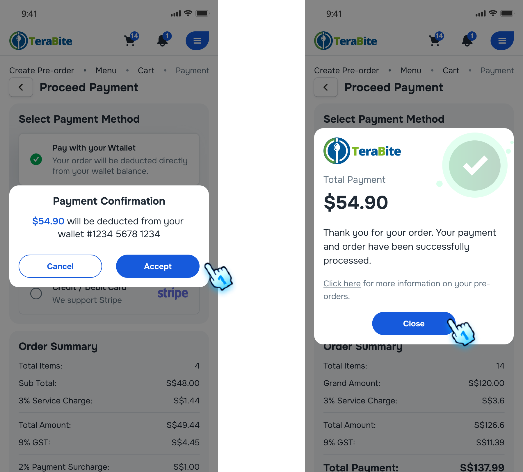 Proceed Payment with Wallet